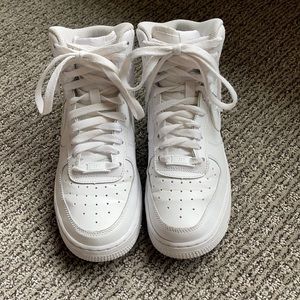 Nike Air Force 1 high tops.